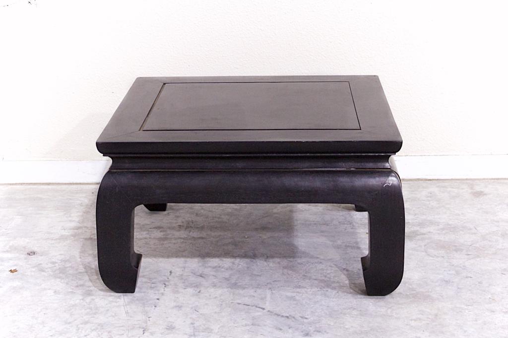 SMALL CHINESE EBONY SQUARE LOW TABLE (1 of 1)