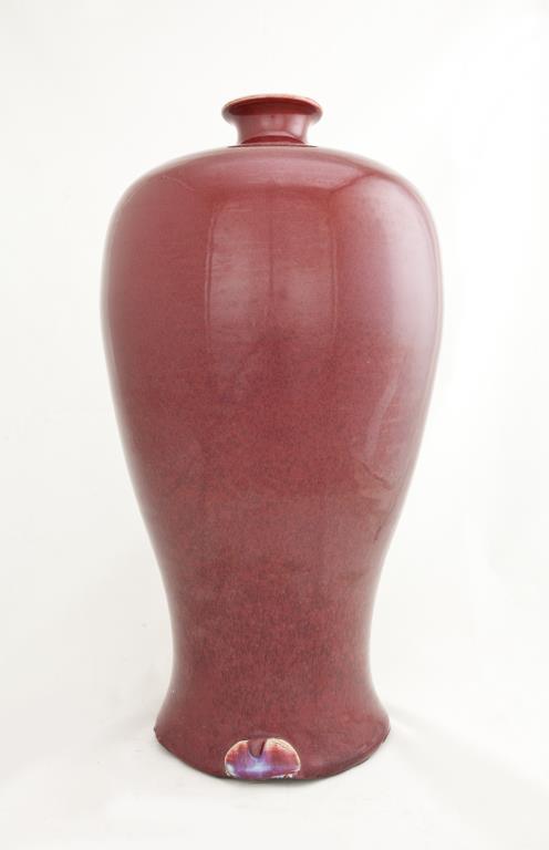 LARGE CHINESE RED MEIPING VASE (1 of 1)