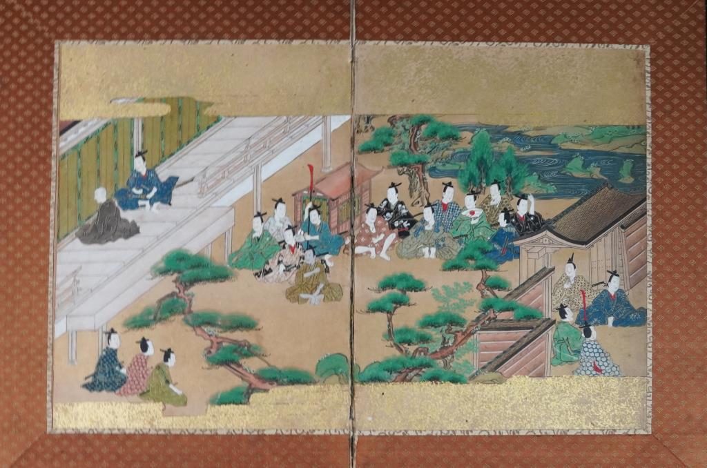 JAPANESE HAND-PAINTED MINIATURE SCREEN, MEIJI PD (1 of 2)