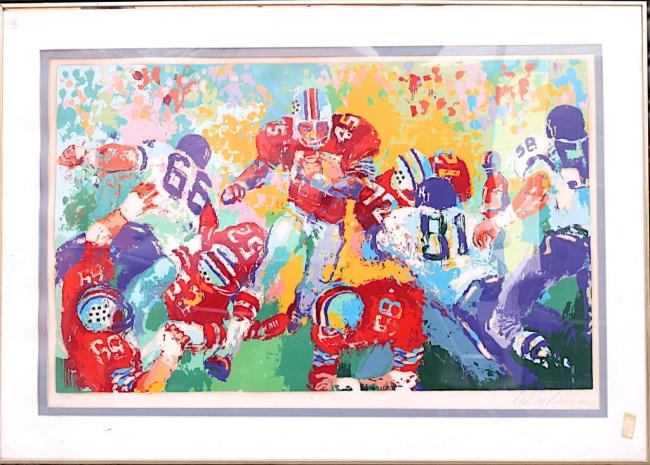 LEROY NEIMAN SERIGRAPH OF FOOTBALL PLAYERS (1 of 2)