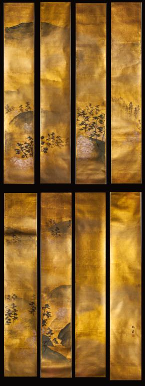 SET OF EIGHT JAPANESE LANDSCAPE SCROLLS (1 of 11)