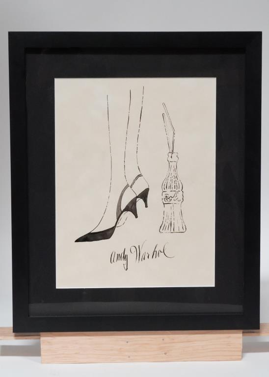ANDY WARHOL  HAND DRAWN AND SIGNED WATERCOLOR  SHOE (1 of 3)