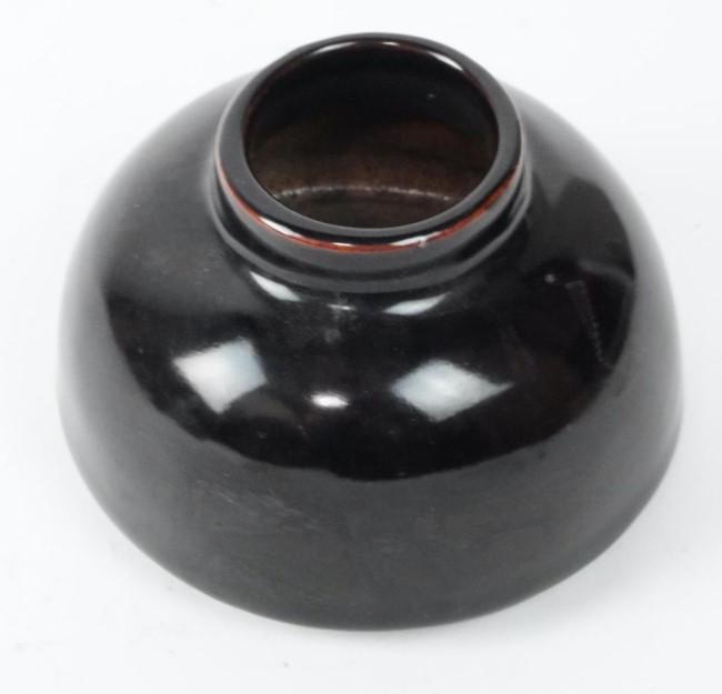 SMALL CHINESE BLACK GLAZE BRUSH WASHER (1 of 3)