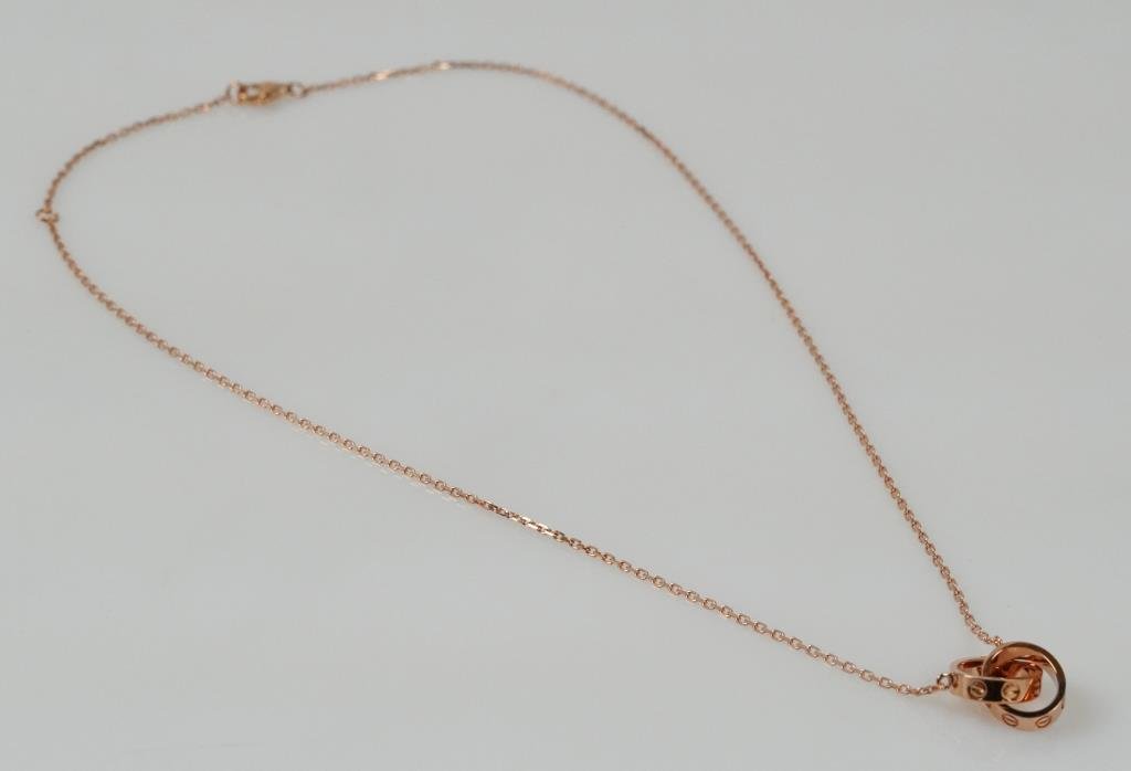 VINTAGE 18K CARTIER-STYLE LOVE NECKLACE (1 of 4)