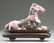 CHINESE CARVED PINK MARBLE RECUMBENT HORSE - 3