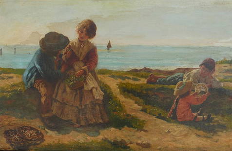 ART BY BERNARDUS JOHANNES BLOMMERS-DUTCH,1845-1914: Bernardus Johannes Blommers was a Dutch 19th Century painter who was born in 1845. Bernardus Johannes Blommers's work has been offered at auction multiple times. The record price for this artist