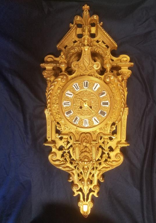 BEAUTIFUL BRONZE WALL CLOCK (1 of 1)