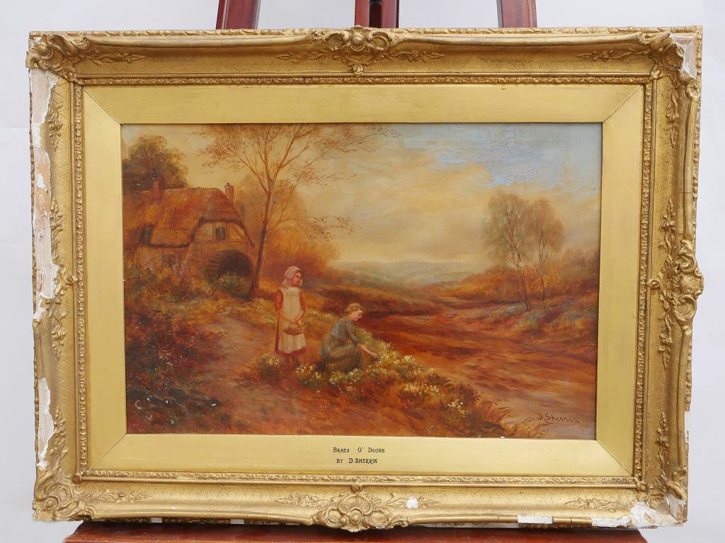 DANIEL SHERRIN (BRITISH, 1868-1940): Daniel Sherrin was an English painter he was commissioned by King George V to paint Sandringham and this painting still hangs in Buckingham Palace. Since 1998 the record price for this artist at aucti