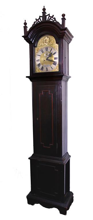 A MAHOGANY GRANDFATHER CLOCK (1 of 2)
