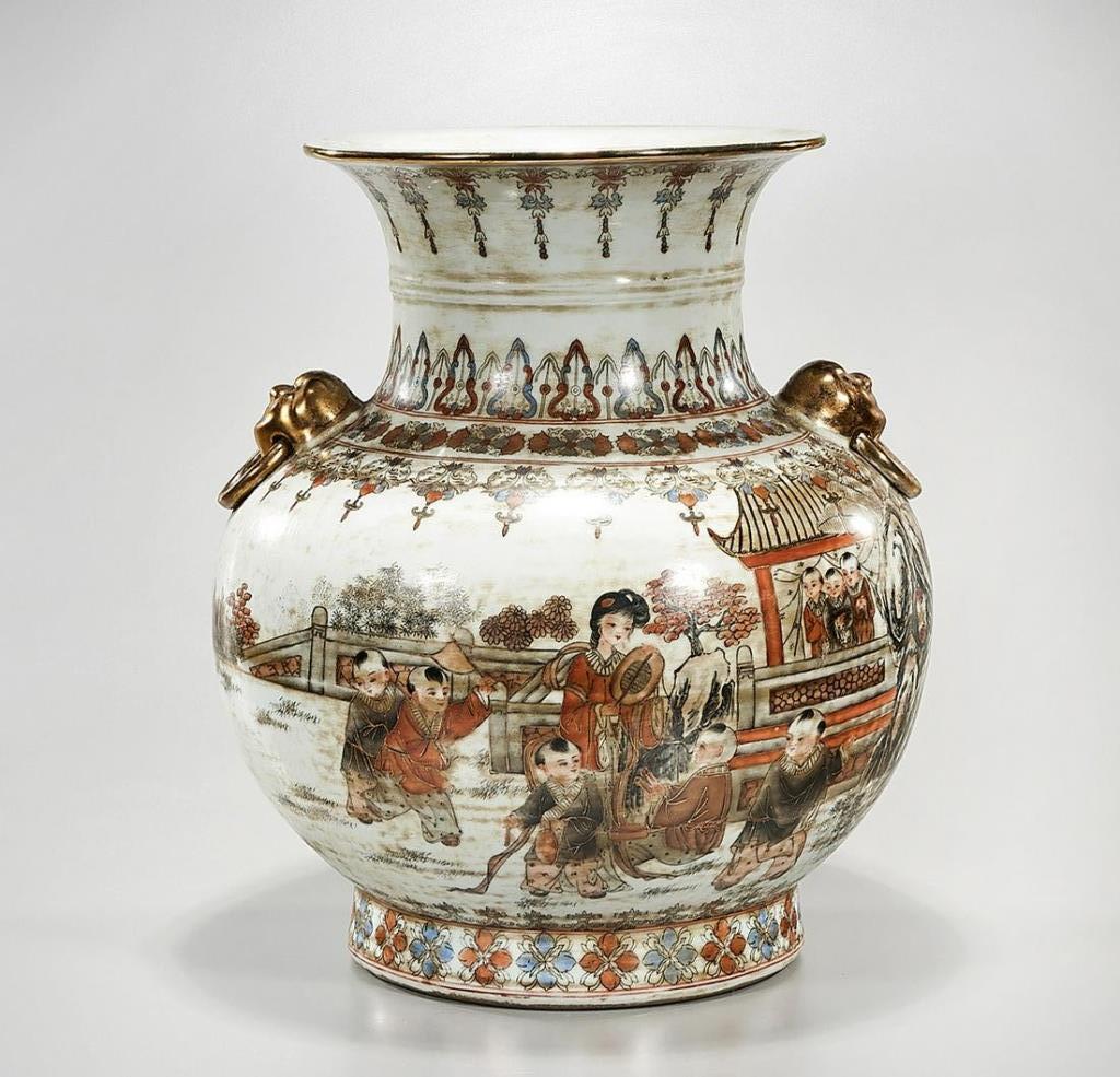 CHINESE ENAMELED GLOBULAR VASE (1 of 5)