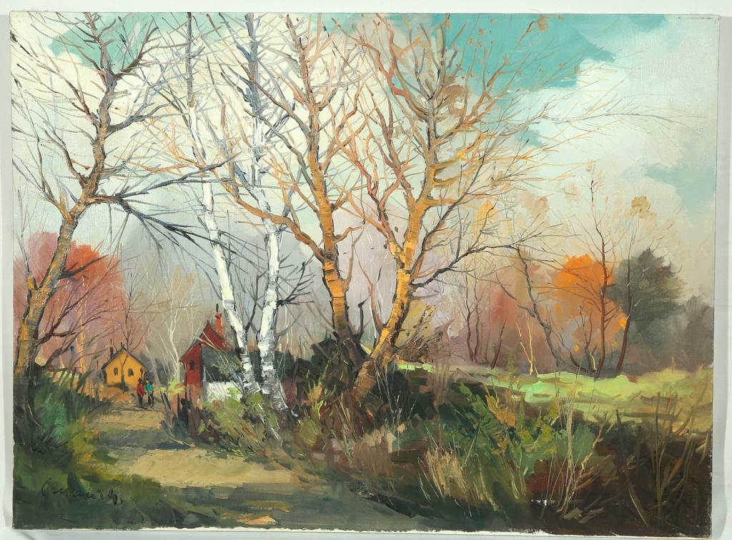 GEZA GORDON MARICH, CANADIAN (1913 - 1985): Geza Gordon Marich was a Canadian painter who was born in 1913. Geza Gordon Marich's work has been offered at auction multiple times.Sold at MONTREAL STREET SCENE, sold at Waddington's in 2011. The ar