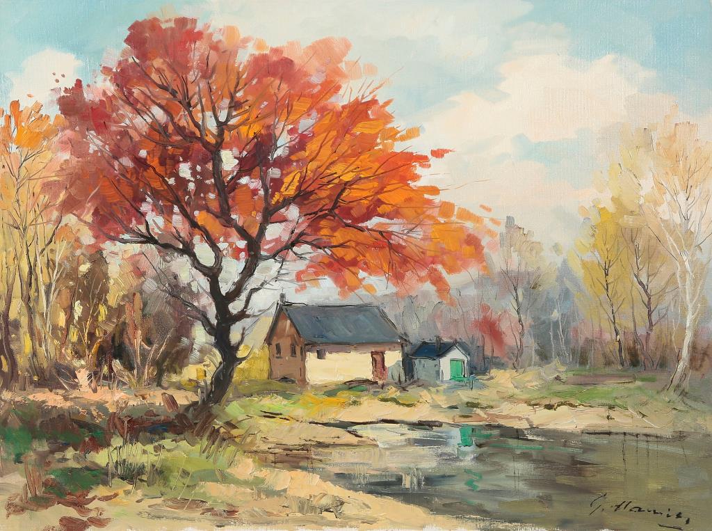 GEZA GORDON MARICH, CANADIAN (1913 - 1985): Geza Gordon Marich was a Canadian painter who was born in 1913. Geza Gordon Marich's work has been offered at auction multiple times.MONTREAL STREET SCENE, sold at Waddington's in 2011. The artist die