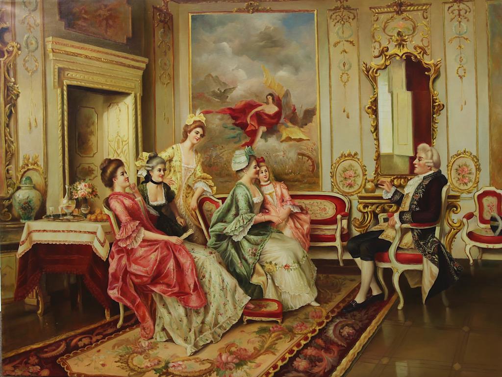 OIL PAINTING ON CANVAS OF ROMAN ROYAL FAMILY (1 of 1)