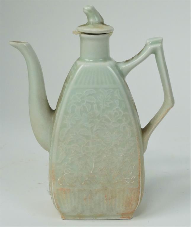ANTIQUE SMALL CHINESE CELADON EWER (1 of 3)
