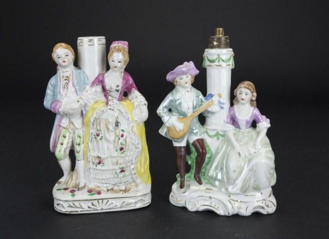 TWO GERMAN PORCELAIN FIGURAL GROUPS (1 of 3)