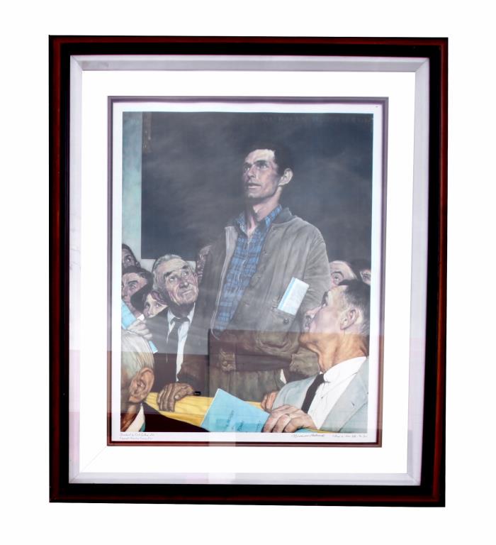 FRAMED PRINT BY NORMAN ROCKWELL (1 of 2)