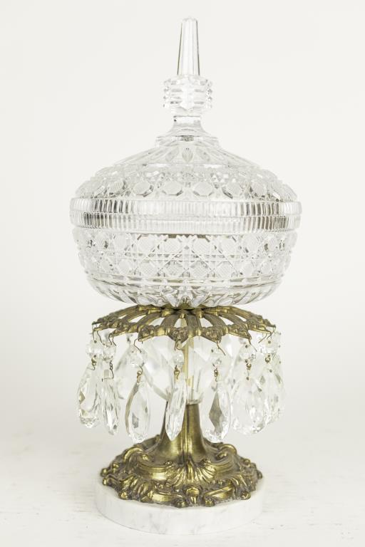 CUT CRYSTAL CENTERPIECE WITH BONBON DISH (1 of 8)