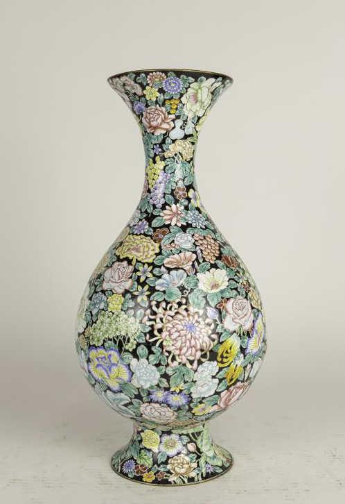 CHINESE ENAMELLED MILLEFLEUR VASE (1 of 6)