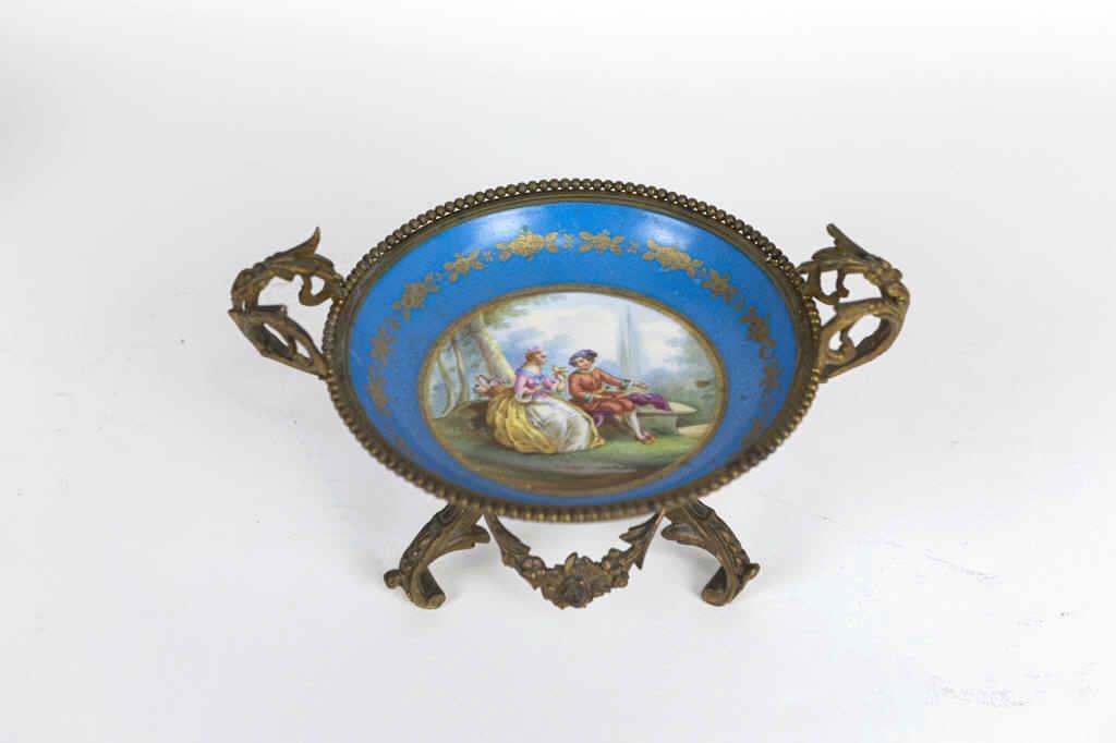 ORMOLU-MOUNTED SEVRES PORCELAIN CENTERED DISH (1 of 7)