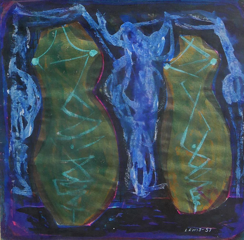 STANLEY LEWIS, CANADIAN (1930-2006): Signature on bottom to read Lewis 57. Stanley Lewis (1930 - 2006) was known for sculpture and printmaking. He was regarded by many as a national treasure in the contemporary art world. During his 56 y