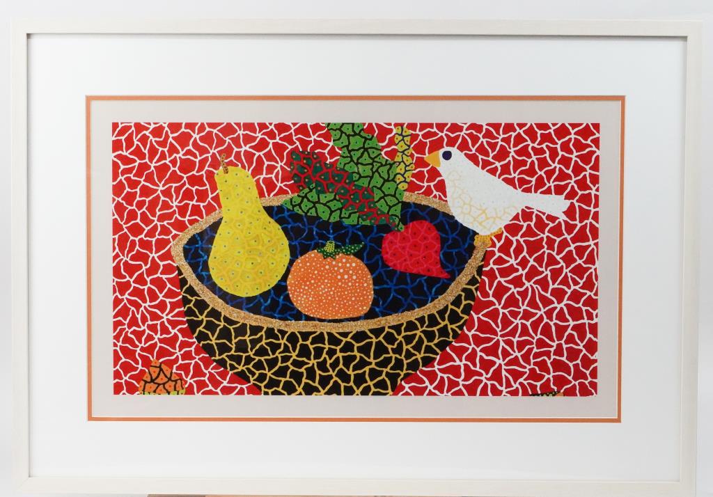 YAYOI KUSAMA LITHOGRAPH - "BIRD" (1 of 2)