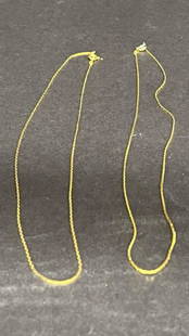 SET OF TWO NECKLACES: Each with a spring ring clasp.