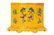 144: CHINESE YELLOW GROUND DOUBLE VASE BRUSHPOT - 2