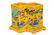 144: CHINESE YELLOW GROUND DOUBLE VASE BRUSHPOT - 3