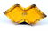 144: CHINESE YELLOW GROUND DOUBLE VASE BRUSHPOT - 5