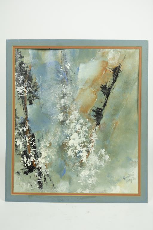 ABSTRACT PAINTING OF WINTER FLOWERS BY MARITHE ROY (1 of 4)