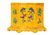 262: CHINESE YELLOW GROUND DOUBLE VASE BRUSHPOT - 2