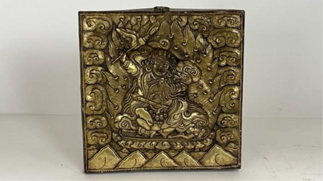 TIBETAN WALL PLAQUE, OF BODHISATTVA YAMANTAKA (1 of 5)