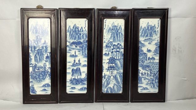 SET OF FOUR CHINESE HANGING PANELS (1 of 8)