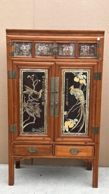 LARGE CHINESE WOODEN ARMOIRE (1 of 11)
