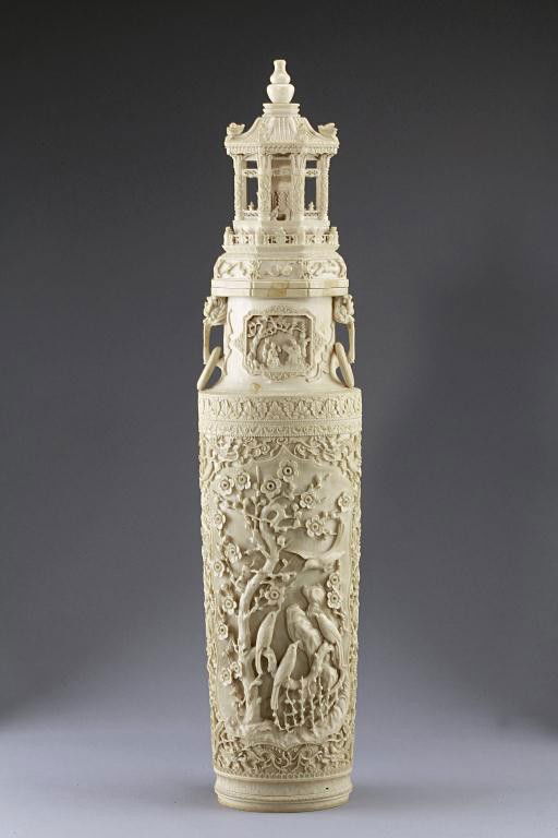 49 Magnificent Antique Chinese Carved Ivory Vase Nov 13 2011
