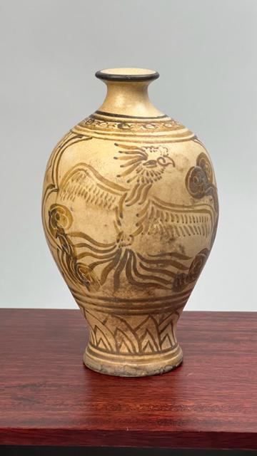 KOREAN POTTERY VASE WITH PHOENIX (1 of 5)