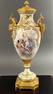 ANTIQUE SEVRES GILT-BRONZE PORCELAIN LIDDED VASE