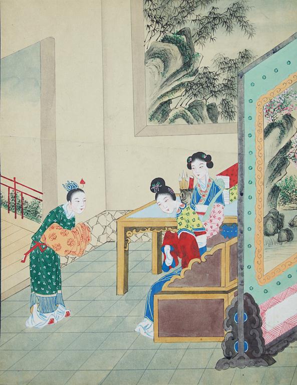 Qing Dynasty Chinese Painting On Paper Auction Qing Dynasty Chinese Painting On Paper Auction