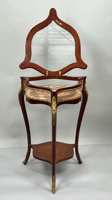 19TH C. FRENCH MAHOGANY SHOW CABINET (1 of 5)