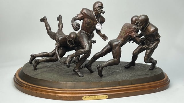 BRONZE FIGURAL SET, OJ SIMPSON AS FOOTBALL PLAYER (1 of 11)
