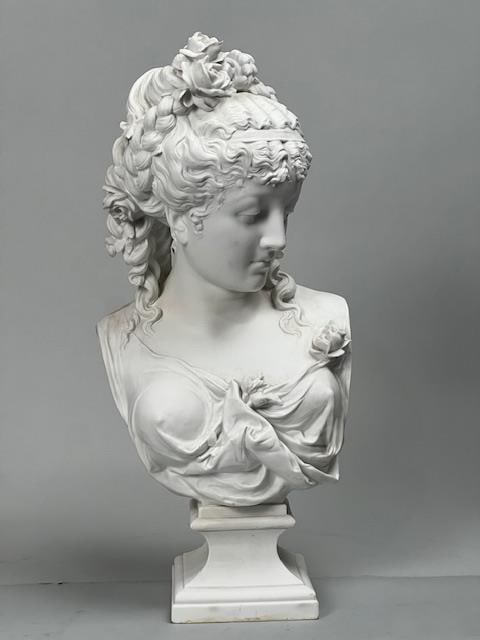 FRENCH BISQUE BUST OF A  YOUNG LADY, PAUL DUBOY (1 of 5)
