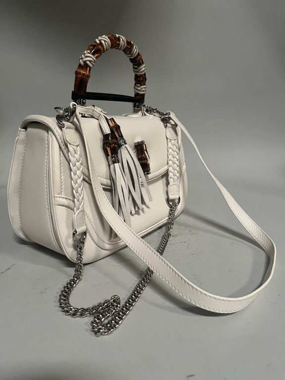 GUCCI WHITE LEATHER WOMAN HANDBAG (1 of 3)