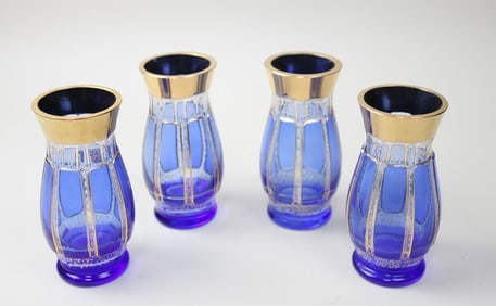 SET OF 4 BOHEMIAN GLASSES