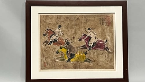 CHINESE FRAMED PRINT ON PAPER