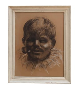 FRAMED PORTRAIT OF A MAN BY DUDLEY WARD