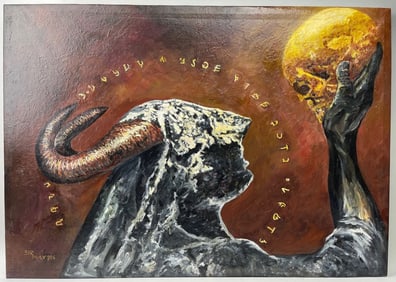 OIL ON CANVAS PAINTING OF A DEMON BY SIR.MAX706