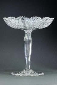 BRILLIANT AMERICAN CRYSTAL GLASS BON BON DISH