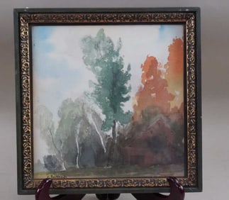 20TH CENTURY WATERCOLOR DRAWING OF LANDSCAPE