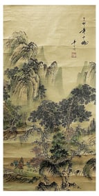 CHINESE SCROLL PAINTING BY HUA SANCHUAN