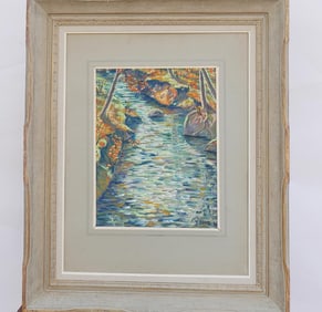 MODERN OIL LANDSCAPE PAINTING BY RR. RENAD